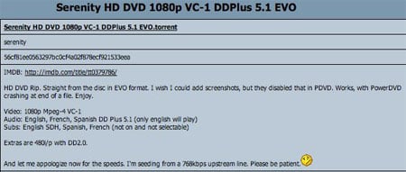 First HD DVD Movie Leaked Onto BitTorrent TorrentFreak