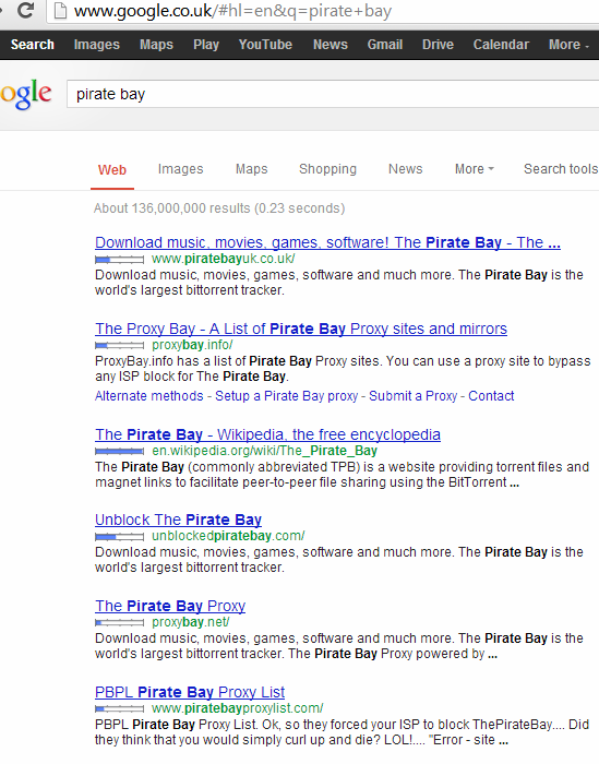 Download music, movies, games, software! The Pirate Bay - The