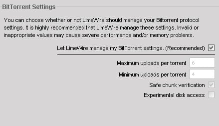 limewire BitTorrent