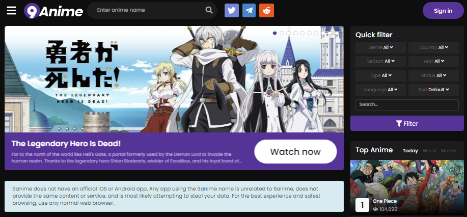 2.5 Billion Visits: ACE Targets 9anime Among Several Pirate Anime