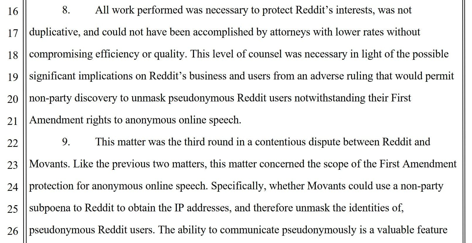 reddit declaration