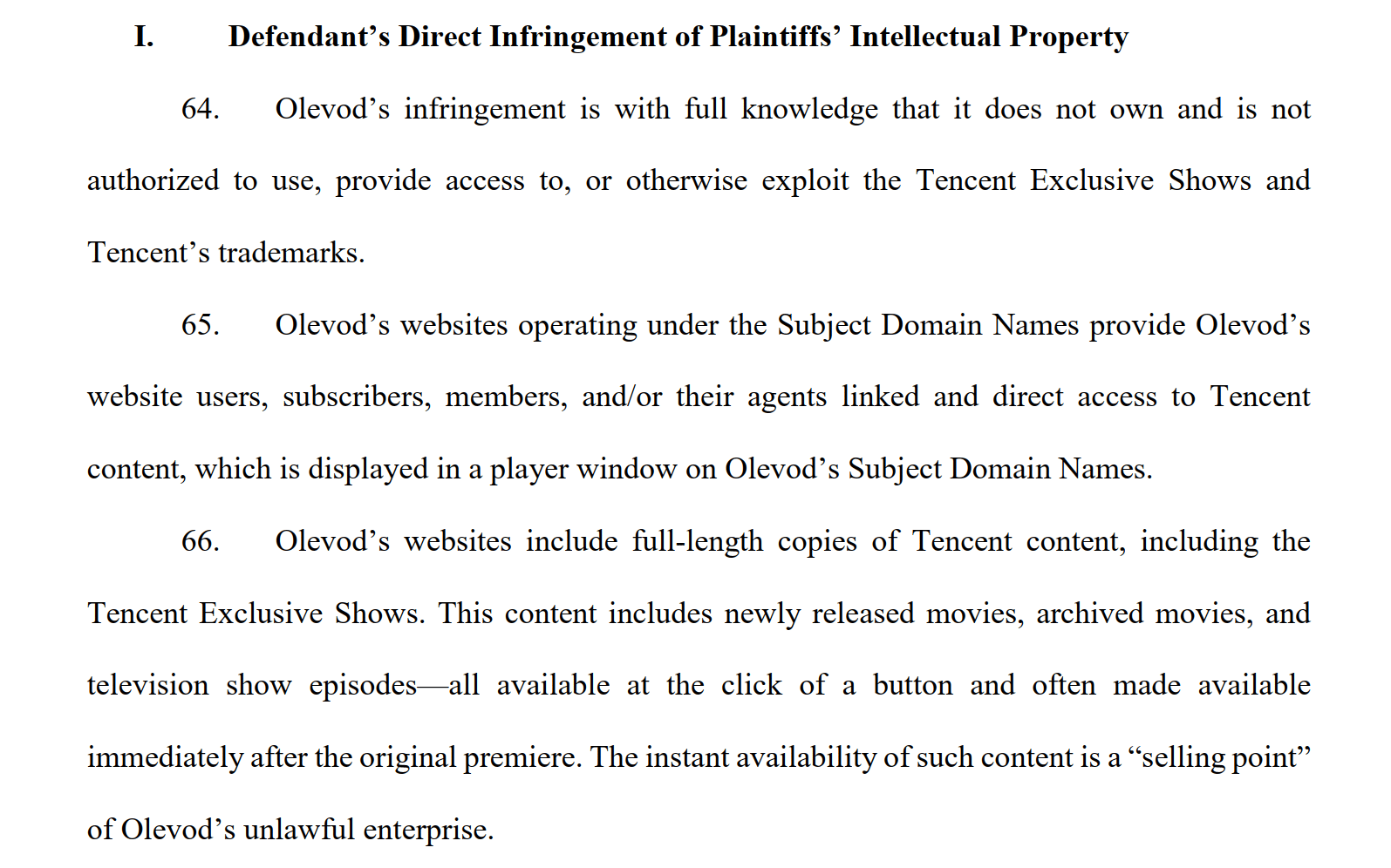 direct olevod