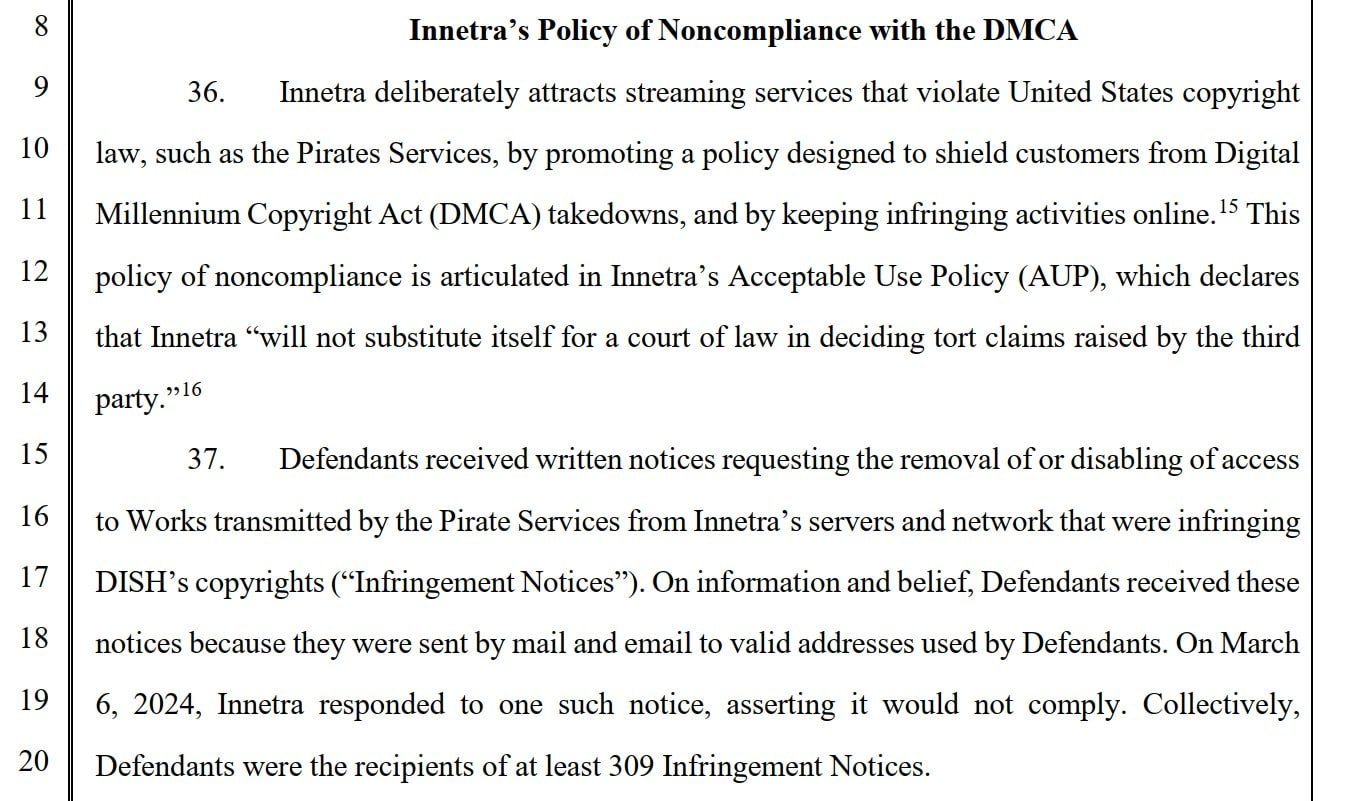 dish dmca