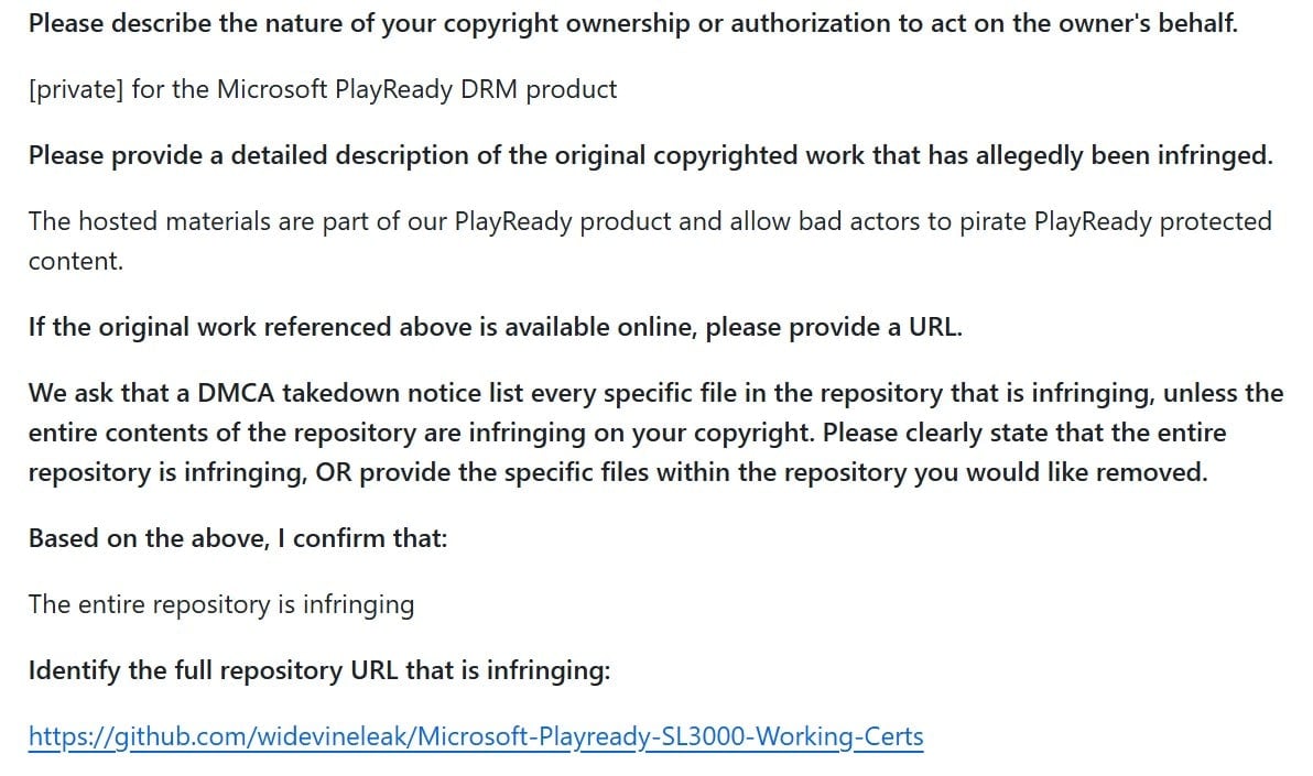 takeodwn notice