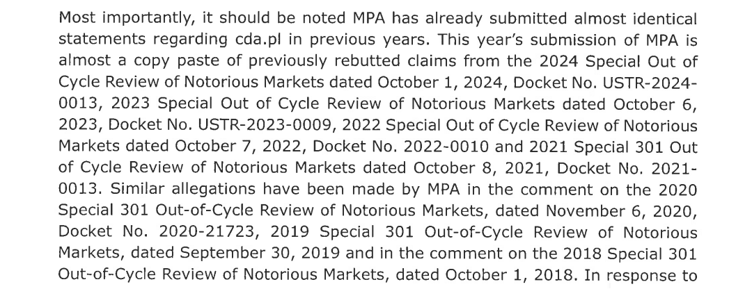 cda rebuttal