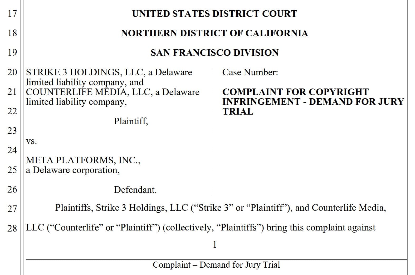 lawsuit meta