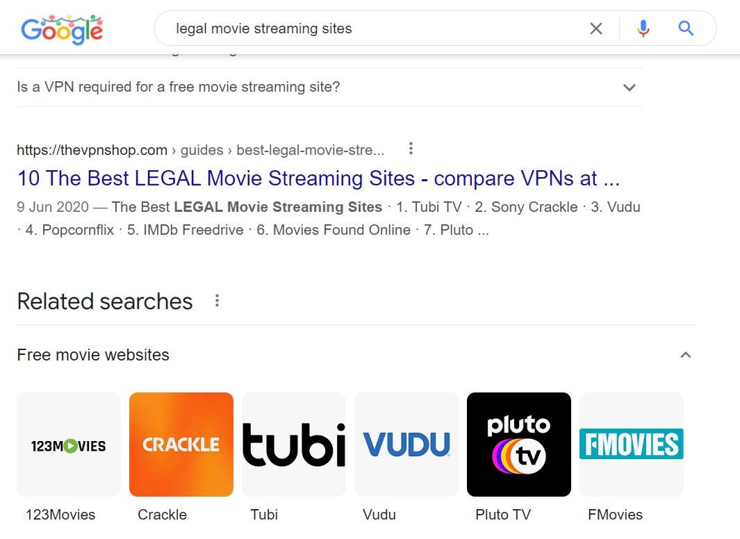 Legal movie hot sale streaming sites