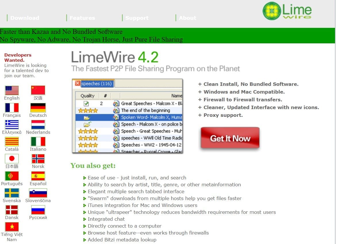 limewire.com 2004