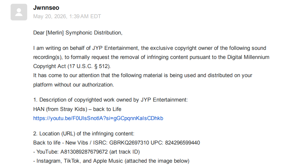 may 20 jyp dmca