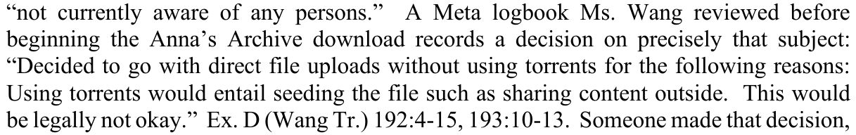 Judge Orders Meta to Name Employees Who Approved Torrenting Anna’s Archive and LibGen