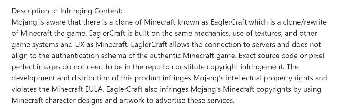 Mojang-Retrait