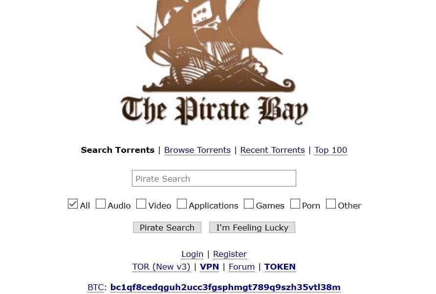 The Pirate Bay Is Down, .Onion Domain Still Working (Update: It's Up)