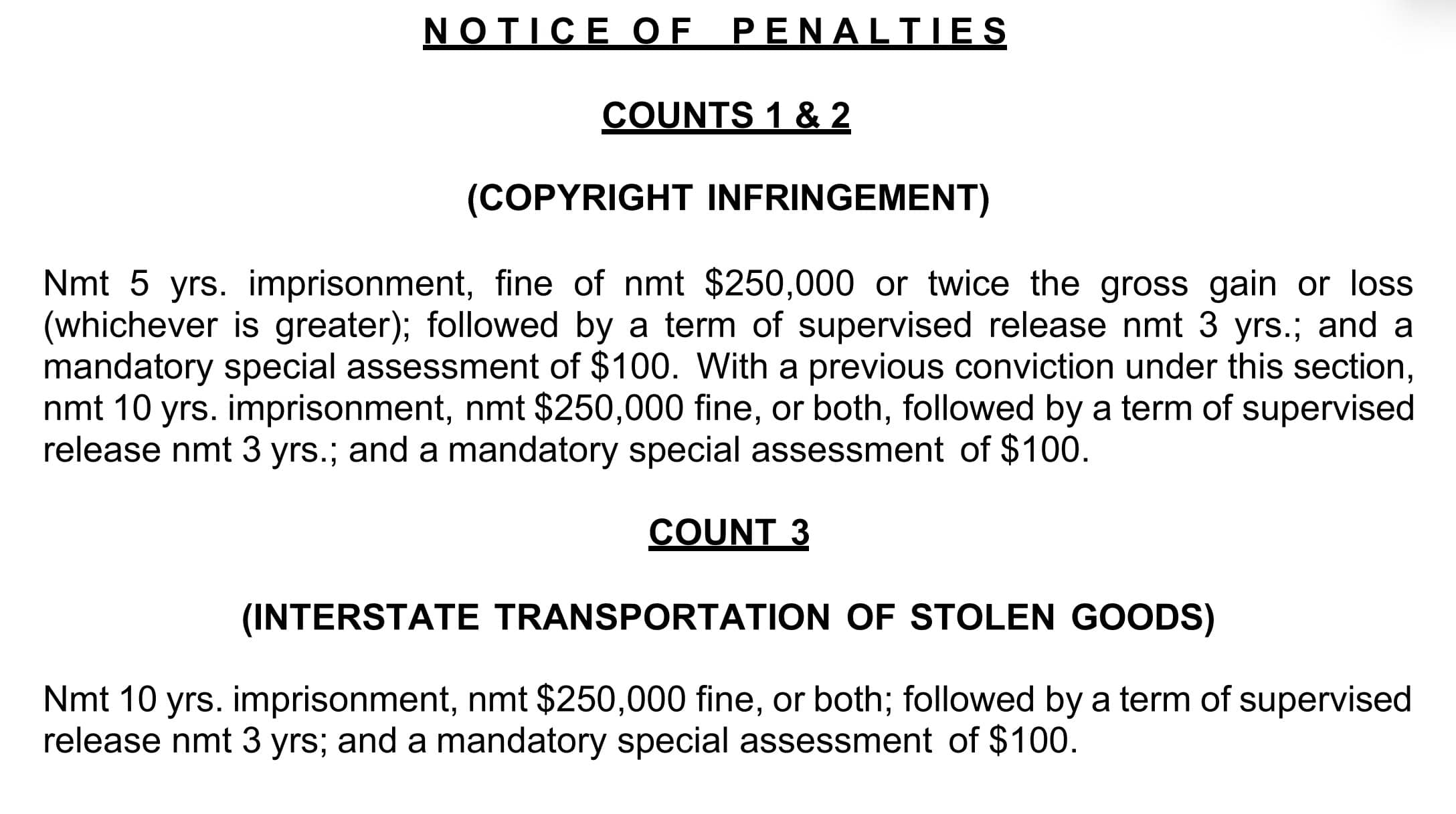 penalties