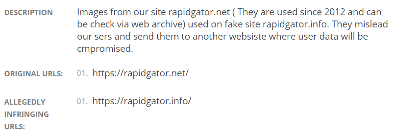 rapidgator takedown