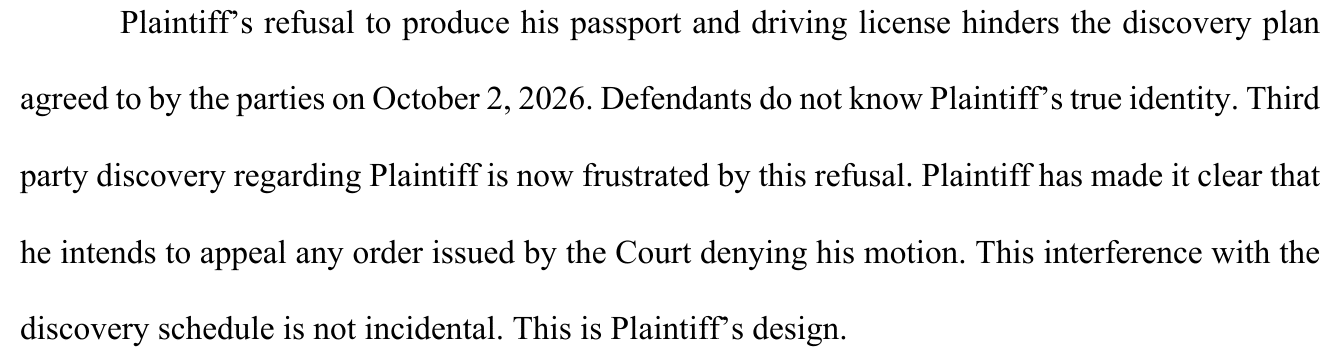 Plaintiff's design