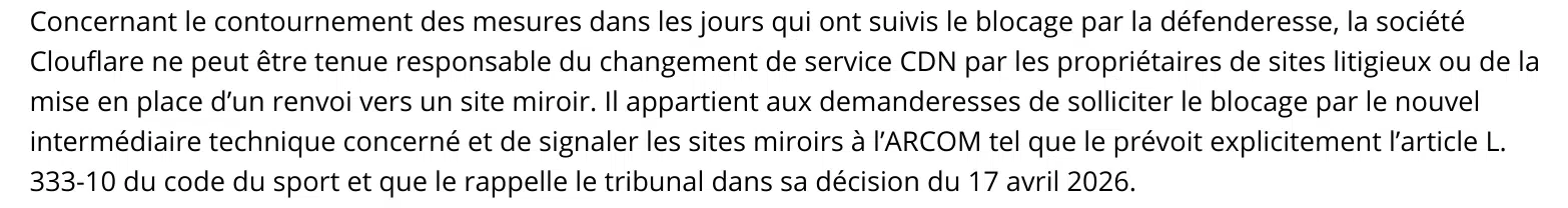 Cloudflare blocks 1,238 domains via cdn in france