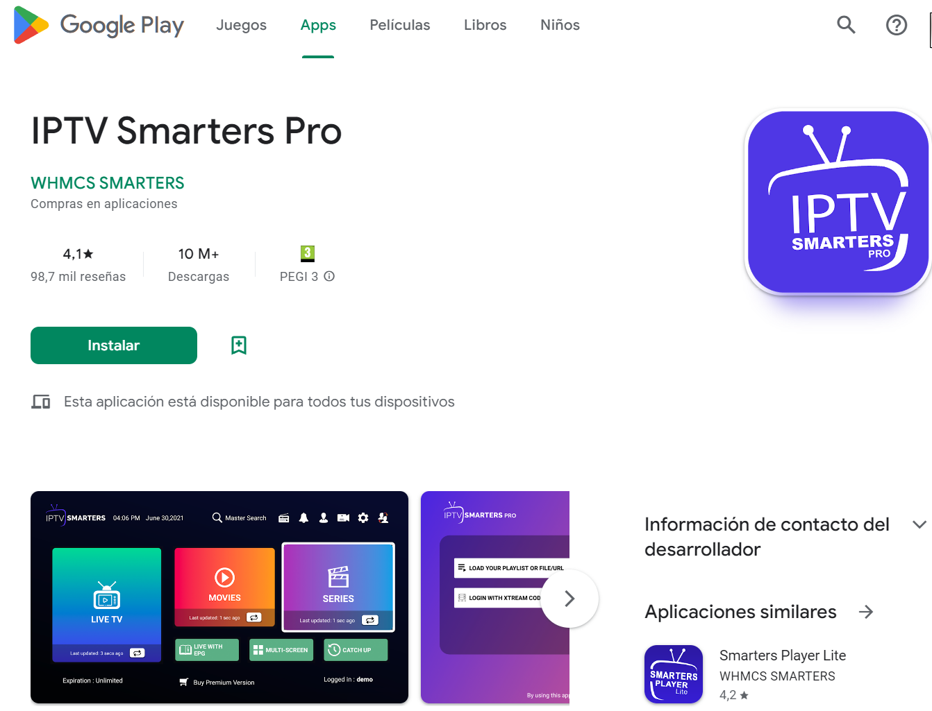 IPTV Smarter Pro Dev Player - Apps on Google Play